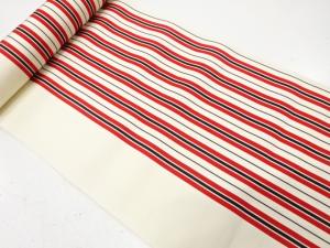 アンティーク　縞模様織り出し　八寸帯地反物